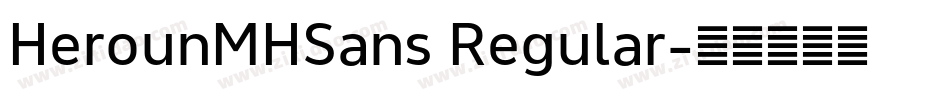 HerounMHSans Regular字体转换